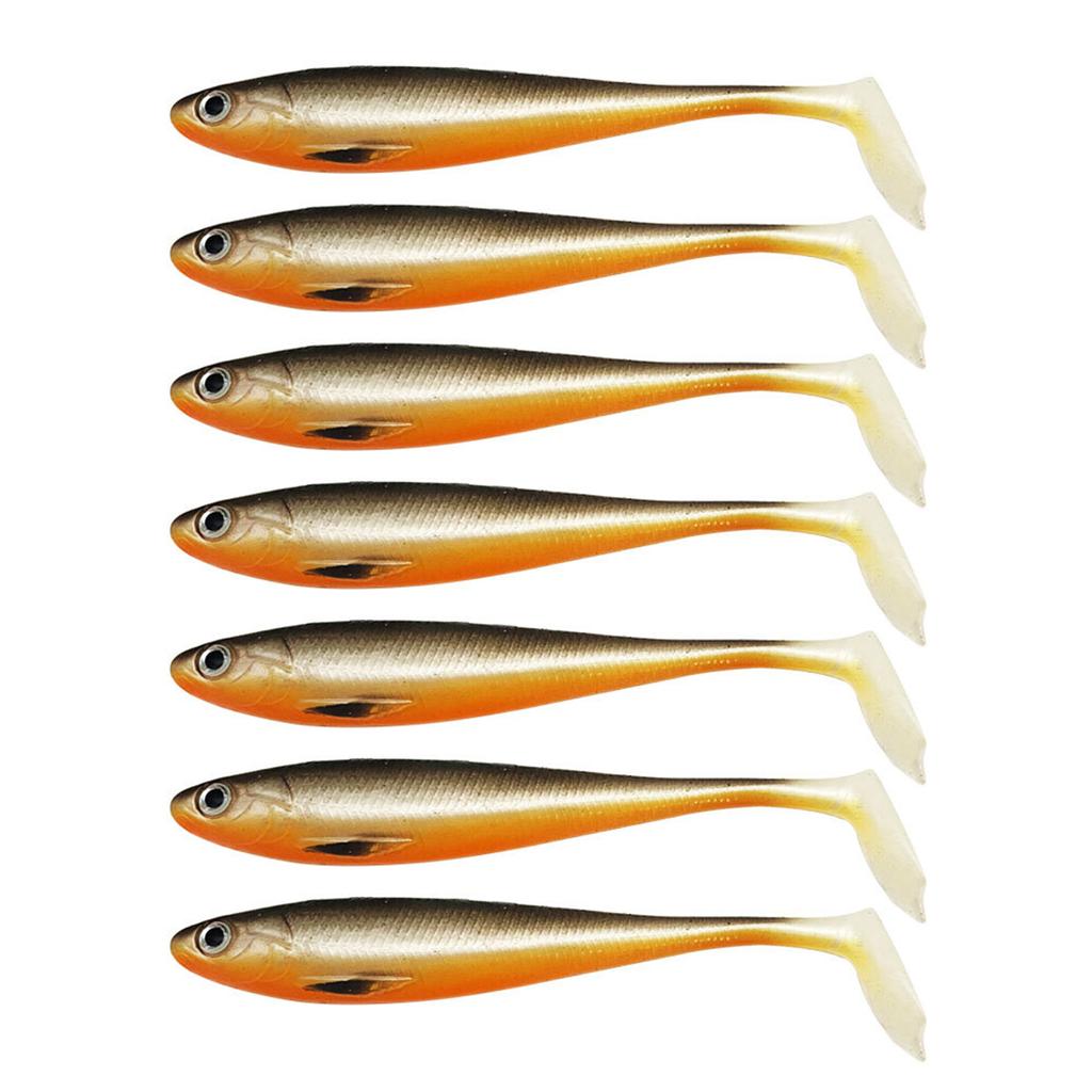 7 Stück Kunstköder Angelköder Schaufelschwanz Swimbaits für Barsch Forelle Zander Angelköder Swimbaits für Salzwasser