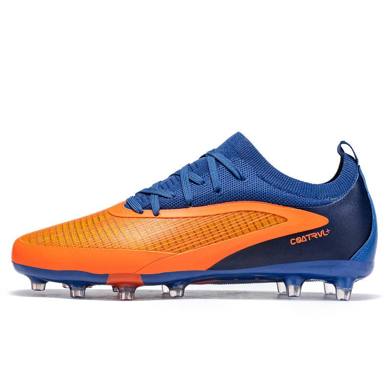 Low-Top Football Shoes Fly-Woven Seamless Tf Broken Nails Artificial Turf Ag Nails Leather Feet Training Shoes For Men And Women 34