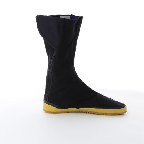 Moonstar Tabi Socks with Zipper, 2E, Men's and Women's, Easy Tabi, Black, JP, Size JP25 (25cm)