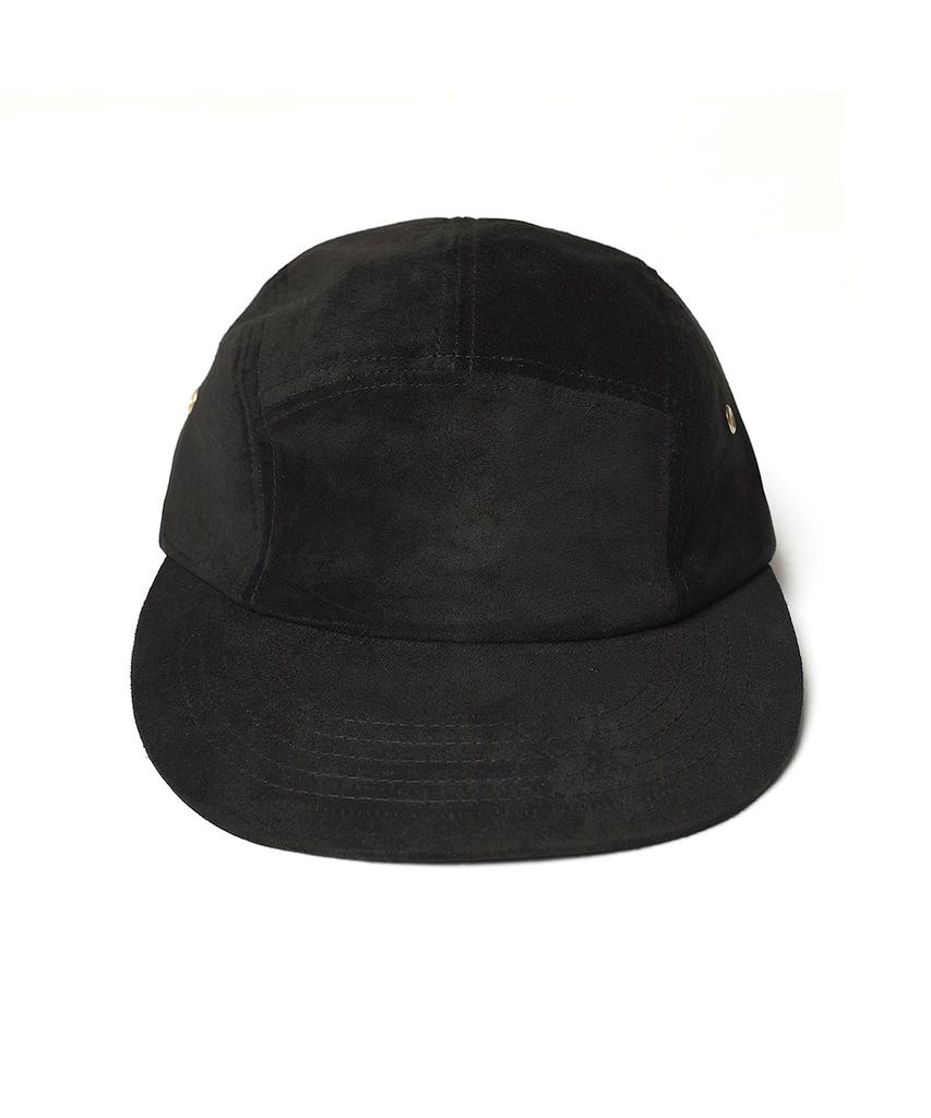 Leulale Handmade Leather Camp Cap - Black