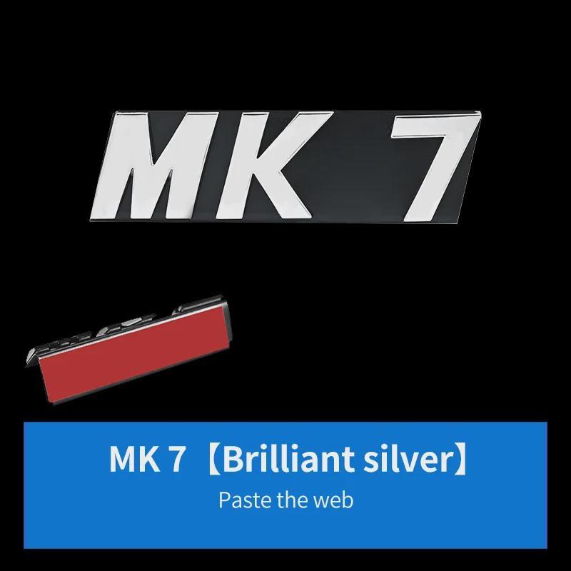 3D ABS Letters MK5 MK6 MK7 MK7.5 Emblem for GOLF Car Grille Bracket Badge Sticker Glossy Black Silver