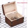 Wooden Money Box Piggy Bank Retro Wooden Home Decoration Ornament