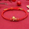 2026 New Year Zodiac Horse Lucky Braided Rope Bracelet Chinese Style Red Thread String Adjustable Bracelets Blessing Jewelry