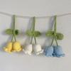 Flowers Crochet Plant Keychain Artificial Flowers Hanging Decoration Wedding Mother'S Day Gift Car Pendant Keychain Knit Flower