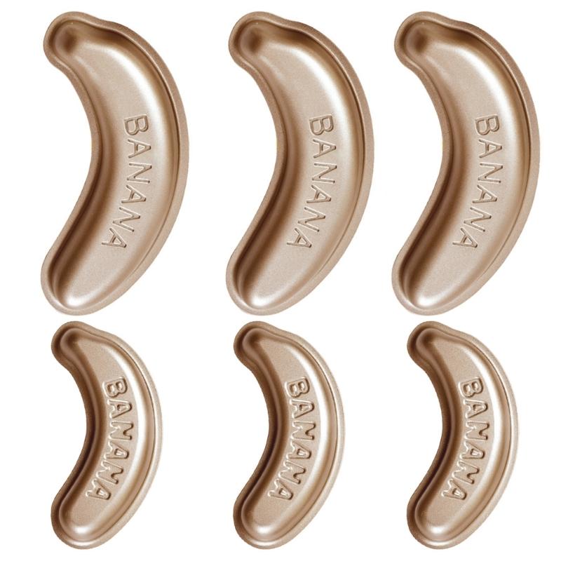 

6pcs Banana Shaped Molds for Dessert Presentation Carbon Steel Cake Mould Professional Baking Tool Kitchen Accessories 1