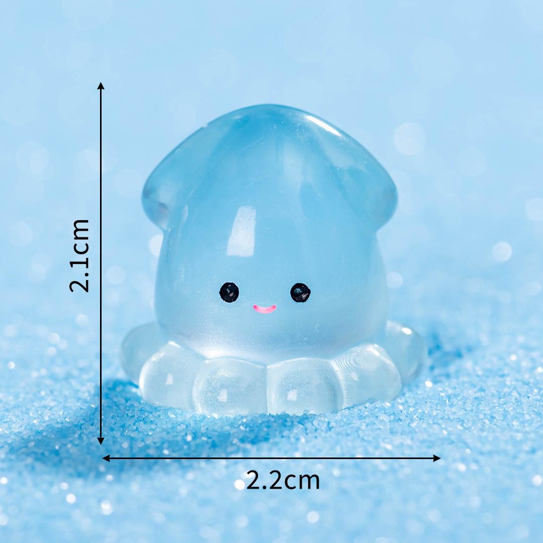 

Микропейзаж Морские животные Светящийся кальмар Маленький осьминог Изделия из смолы Аквариум своими руками Украшения для аквариума Luminous squid10pcs