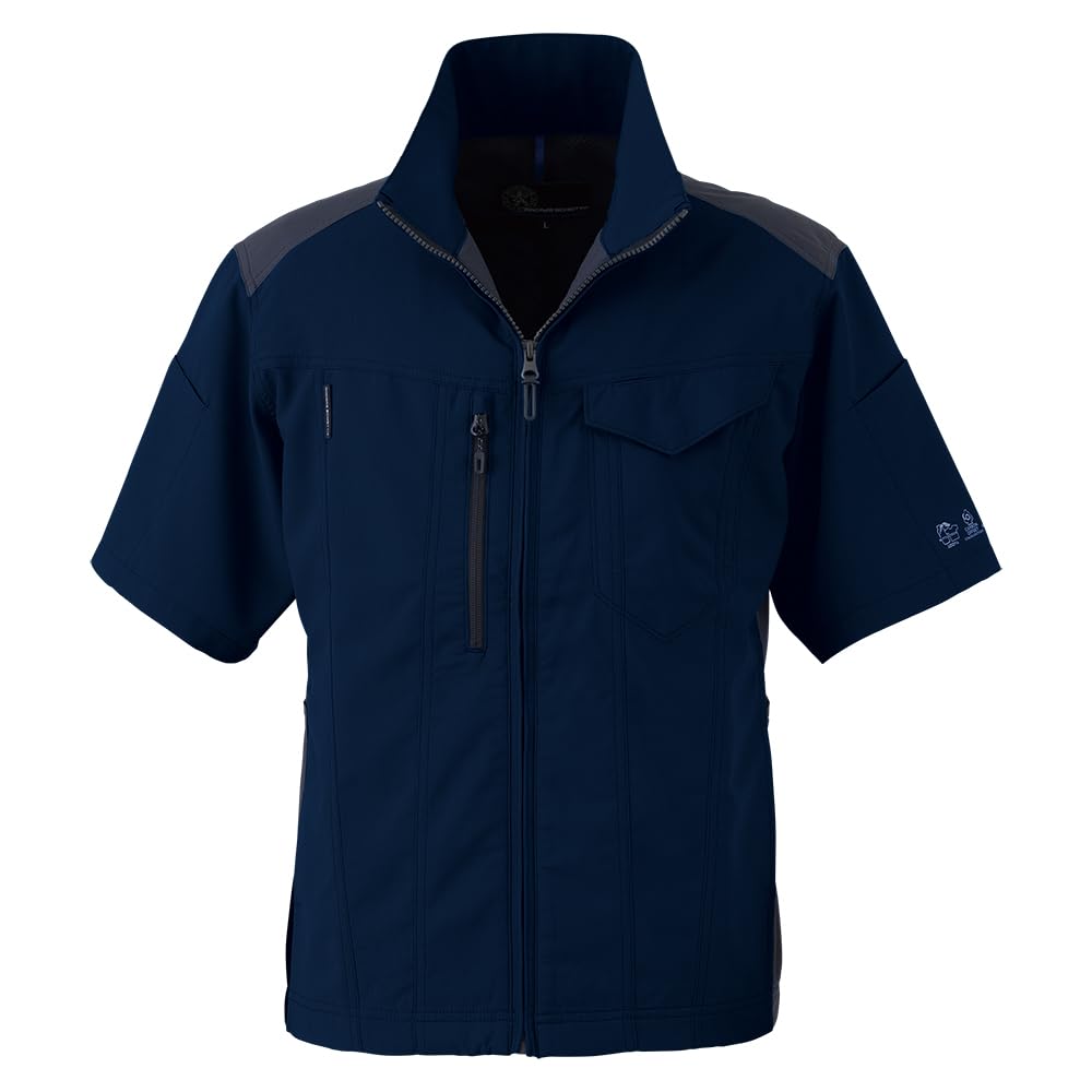 

COCOS Nobuoka AE-9060 BOTTLE TECH® Эко-стрейч блузон с коротким рукавом, темно-синий, размер 5L