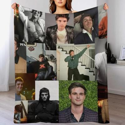 Jacob Elordi Pic Collage Throw Blanket Quilt Furry Luxury St Luxury Designer Blankets