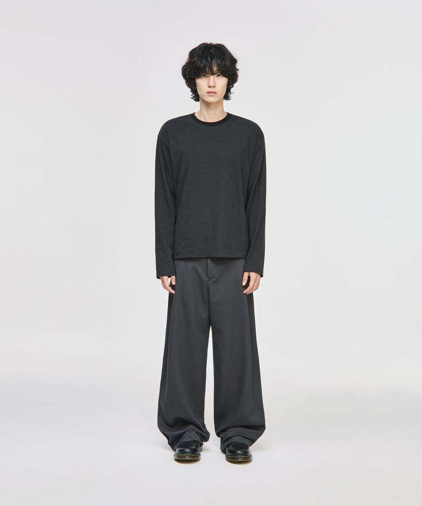 SIGNATURE Crop Long Sleeve T-Shirt [Striped]
