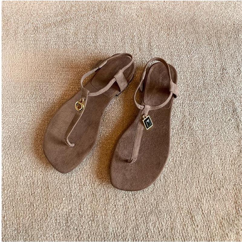 New Style Shoes Retro Buckle Flat Sandals