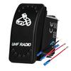 Waterproof White LED Rocker Switch for Light Bar Spot Lights 5P/7P ON-OFF-ON 12V/24V Heavy Duty for Car Boat Truck SUV 4x4 Hilux