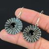 Round Natural Black Spinel Sterling Silver Birthday Drop Dangle Earrings Jewelry
