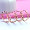 Exquisite Russian 585 Purple Gold Fashion Gypsy Ear Buckle Fashion Rose Gold Pattern Plain Gold Earrings
