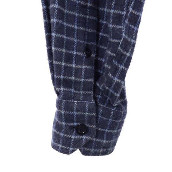 MAX MARA made in Italy Check Pattern Long sleeve shirt M Bluish Women Used