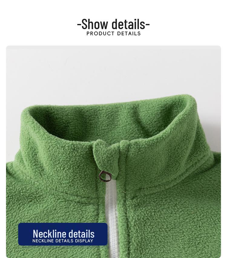 2024 Autumn Boys' Colorblock Fleece Jacket - Casual Children's Top