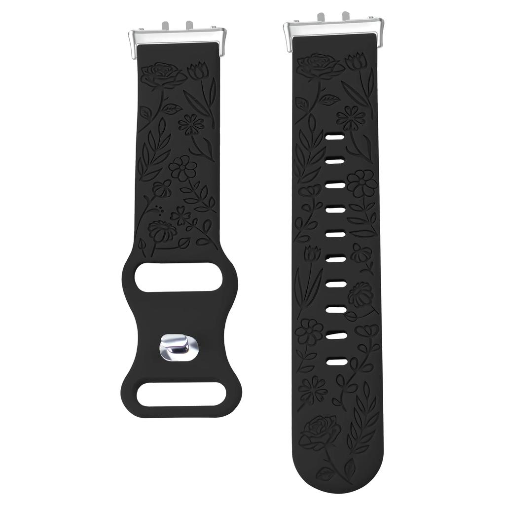Prints Design Strap for Samsung Galaxy Fit 3 Watch Band Silicone Engraving Bracelet for Samsung Galaxy Fit3 Floral Wristband