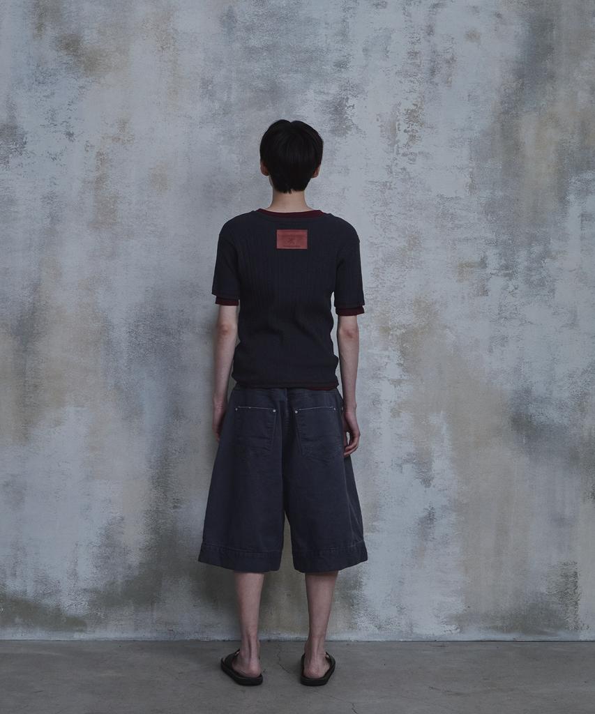 PARADIGMFILM [Ep.02] Triangle Bermuda Cotton Pants (Blue Charcoal)