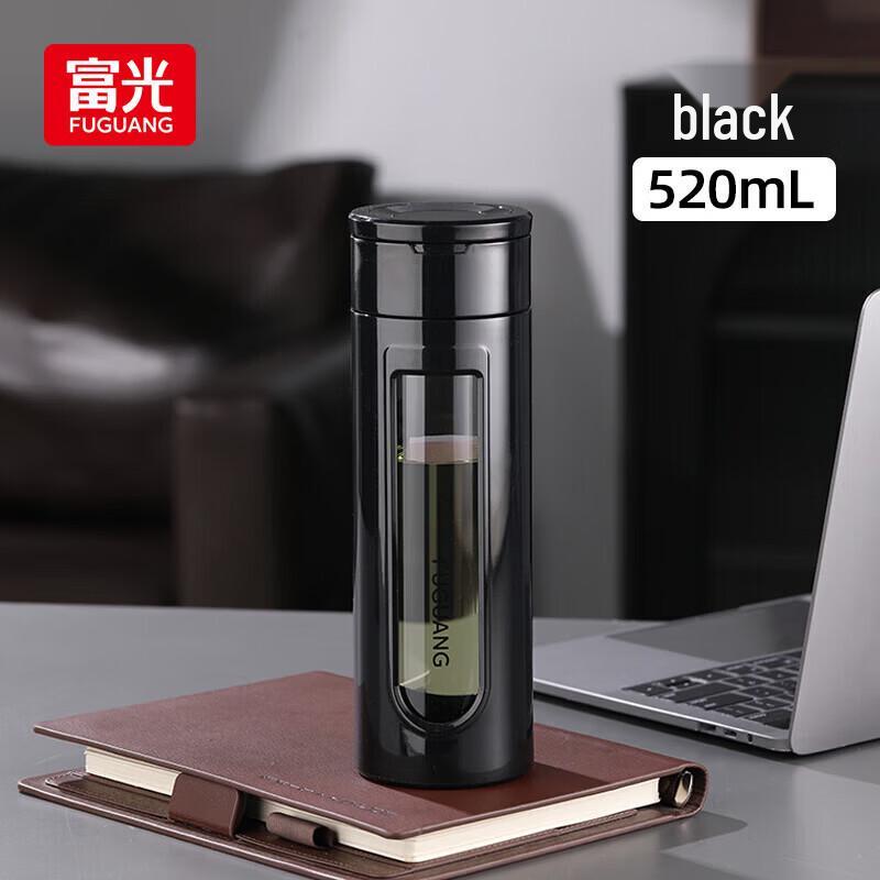 FUGUANG Double-Layer Tea Water Separation Glass Cup