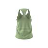 adidas Solid Color Logo Running Vest Women Sports Vest Green HK6559