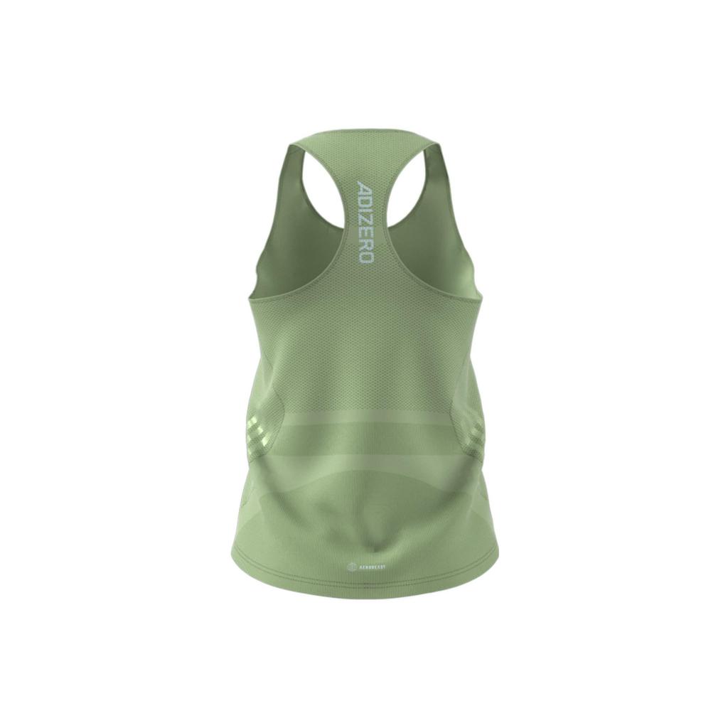 adidas Solid Color Logo Running Vest Women Sports Vest Green HK6559