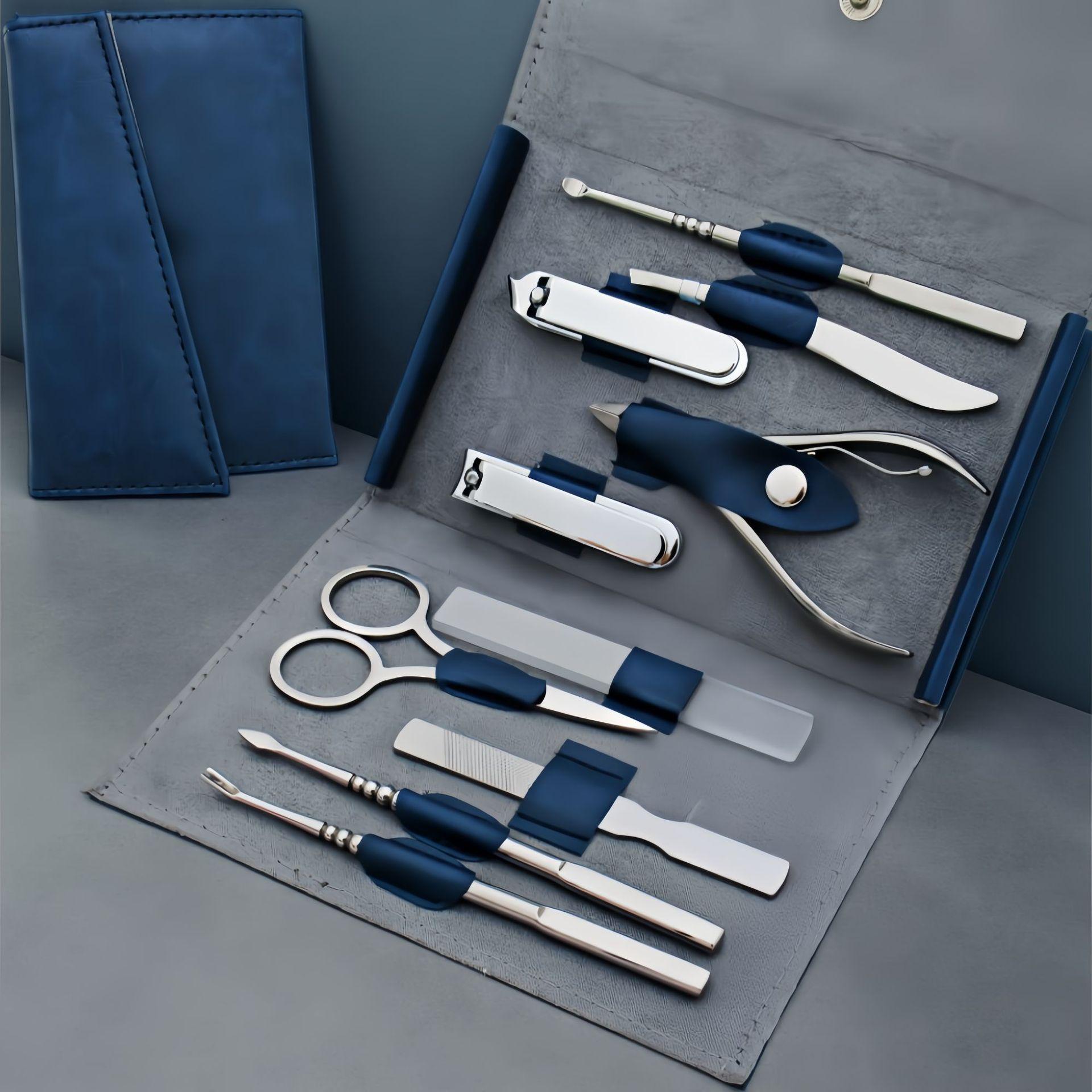 High-End Stainless Steel Nail Clipper Set: Angled Clippers  Manicure Tools in Gift Box