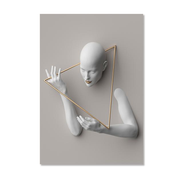 

Скандинавская фигура, статуя, художественная картина на холсте, абстрактный женский портрет, художественный постер и принт, настенные панно для современного декора гостиной 21x30cm No Framed