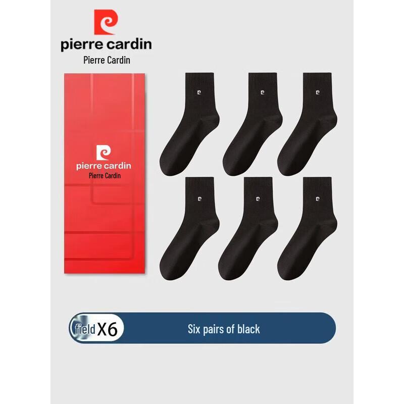 Pierre Cardin Men s Anti-Odor Cotton Mid-Tube Socks 6-Pack