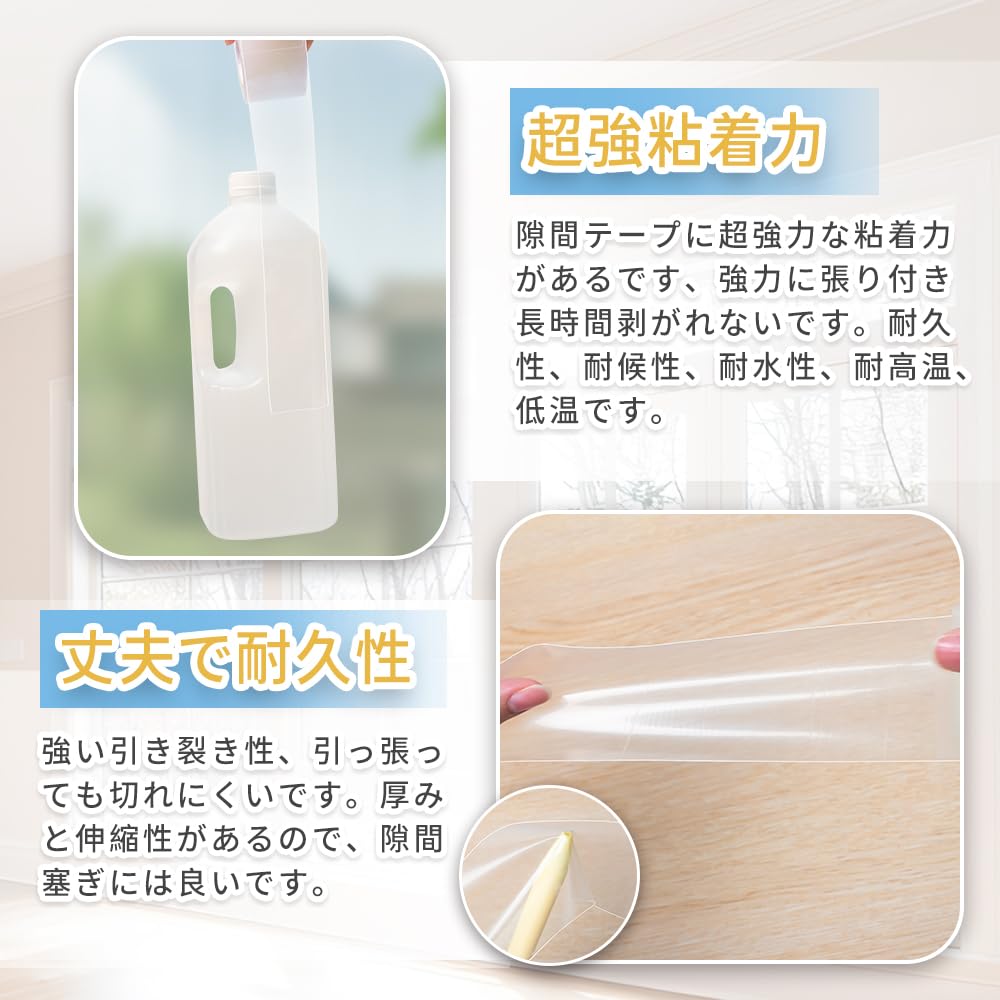 Luballter Window Draft Prevention Tape, Width 2.0 inches (5 cm) x Length 9.8 ft