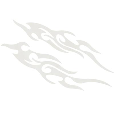 Usptalie Motorcycle Decal, Flame Sticker | 2 Pack Waterproof Emblem for Suitcase Tall Box Golf Cart Bumper Boat