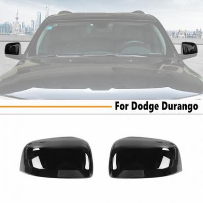 For Dodge Durango 2011-2026 ABS Glossy Black Rearview Mirror Shell Trim Cover 2P
