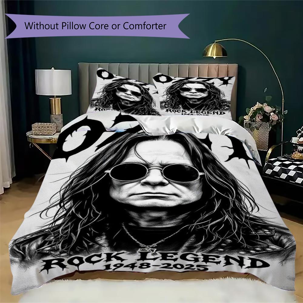 Set Copripiumino con Fantasia Ozzy Osbourne Copripiumino Federa Decorazione per la Casa Regalo di Compleanno (1 * copripiumino + 2 * federe senza imbottitura)74
