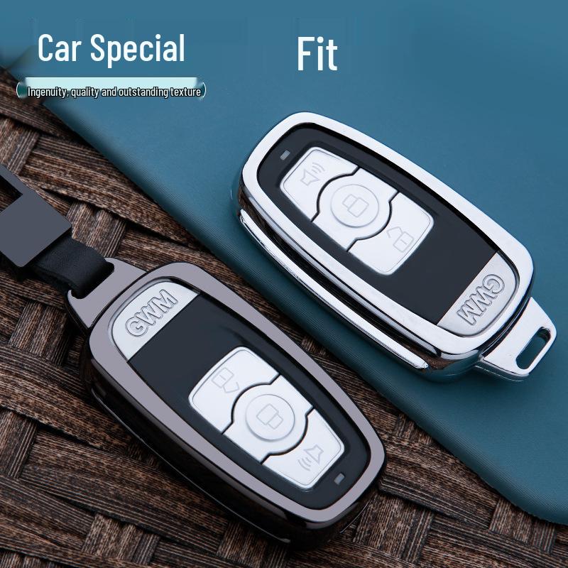 Compatible Key Cover for Great Wall Haval H6, H2S, M6, Sport Edition, H7, H4, F7X, H8, H9 - Snap Button Shell