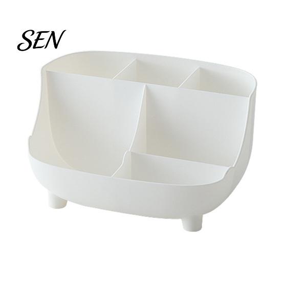 Stationery Container for Writing Tools Multi-functional Storage Box, Large Capacity 6 Grids Desk Organizer, Compact Pen Cup School Easy Access