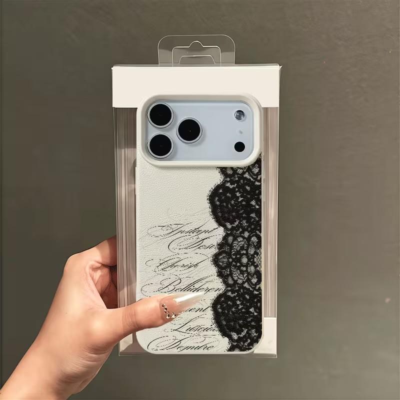 Black Lichee leather pattern Phone Case For Infinix Hot 60 50 40 30 12 11s 10 9 8 Play Pro Plus 5G Shockproof Cover Lace Floral
