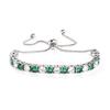 Elegant 4mm Zircon Women's Adjustable Stainless Steel Bracelet