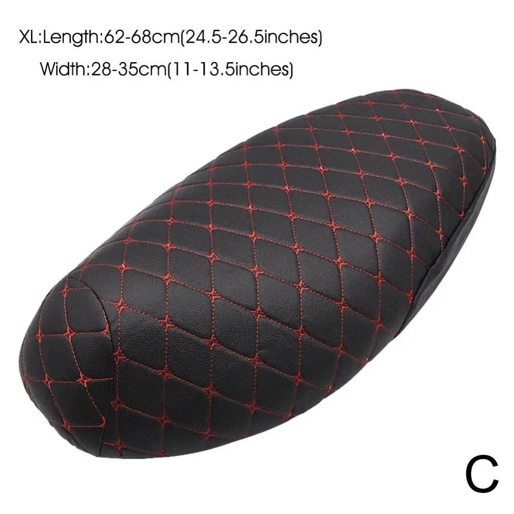 Motorcycle Seat Cover Thickened Waterproof Anti-skid Seat Protection 3D Faux Leather Seat Pad Protective Cover for Motorcycle. Lavender
