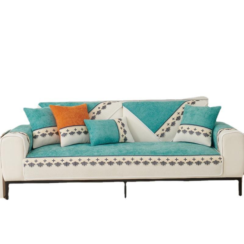 Sofa Cushion Four Seasons Universal Non-slip Cushion Sofa Cover Color-matching Simple Modern Backrest Towel Anti-cat-scratch