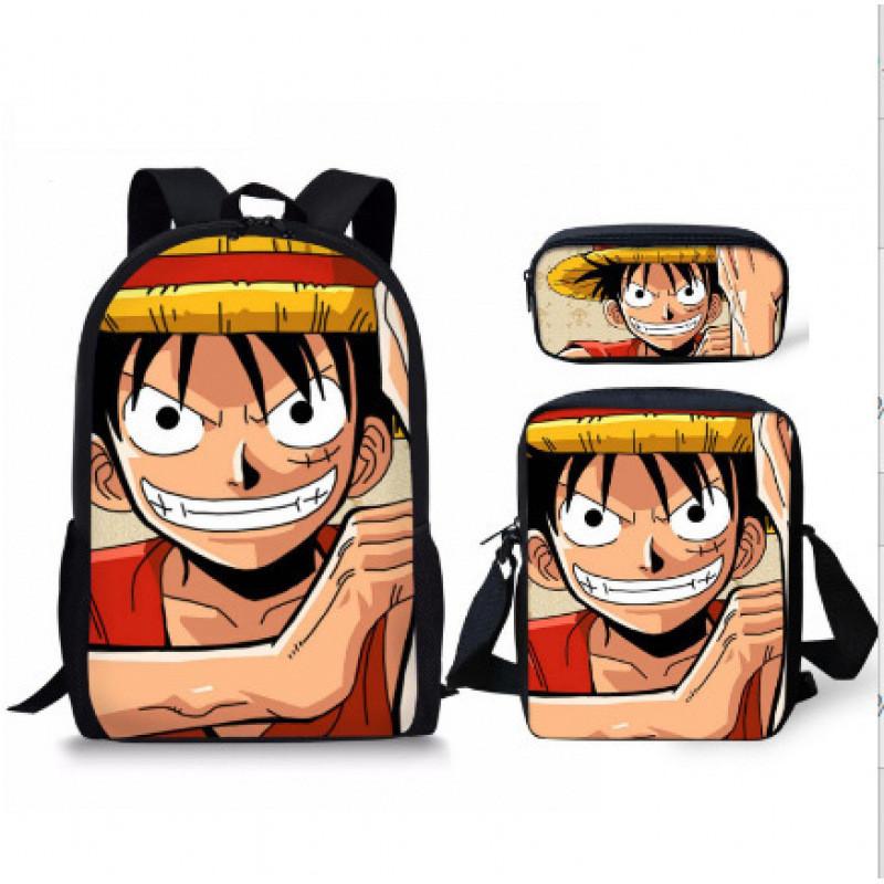 One Piece Backpack Set For Middle School Students Nylon School Bag Pencil Case And Tote Bag