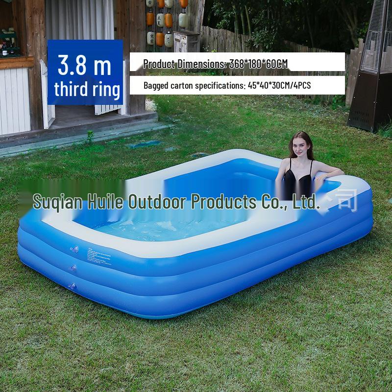 Inflatable PVC Swimming Pool for Kids and Adults - Foldable, Waterproof Outdoor Play