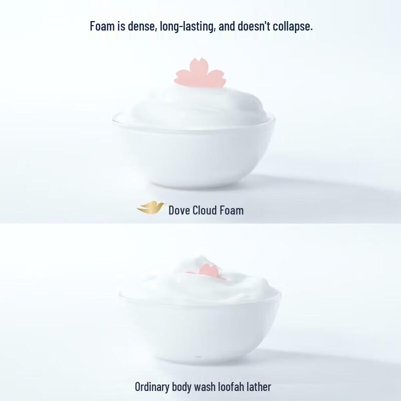 DOVE Cherry Blossom Sweet Scent Bath Foam (2x400ml)
