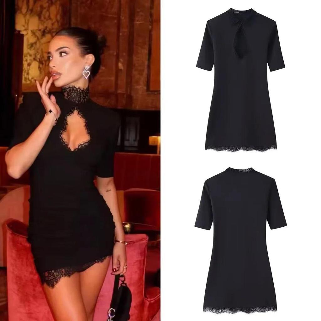 European Women's Sexy Lace Party Dress