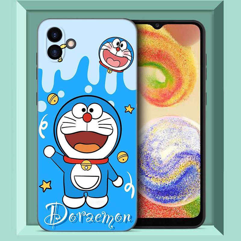 Cartoon Anime Doraemon Phone Case For Samsung Galaxy A01 A03 Core A04 E A02 A05 A10 A20 A21 A30 A50 S A6 A8 Plus A7 Black Cover