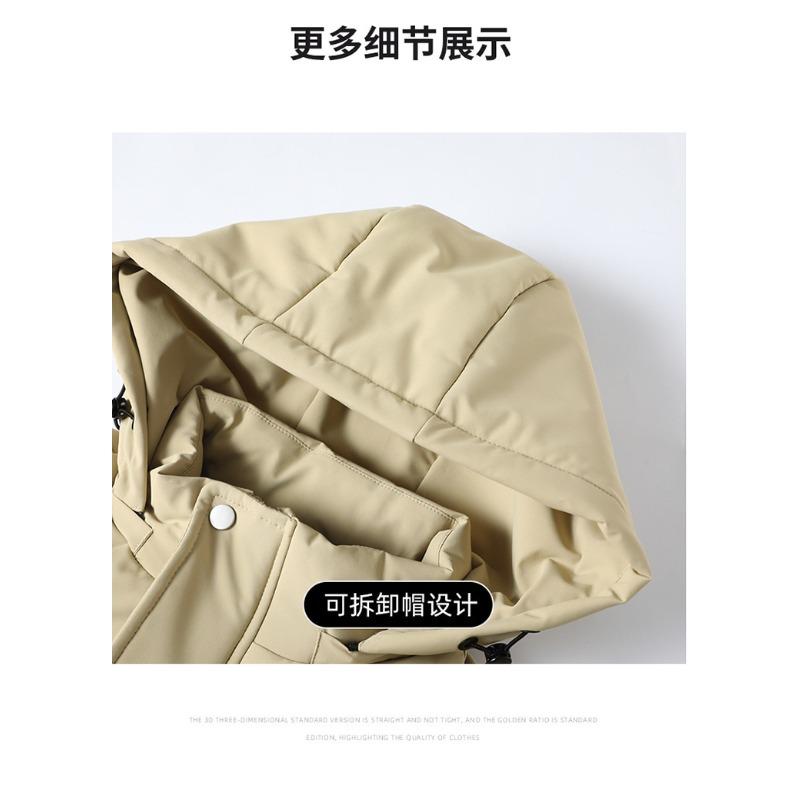 High Quality American Cotton Jacket Men's Thickened Jacket Winter Bread Jacket Loose and Simple Versatile Down Trend Padded Jacket