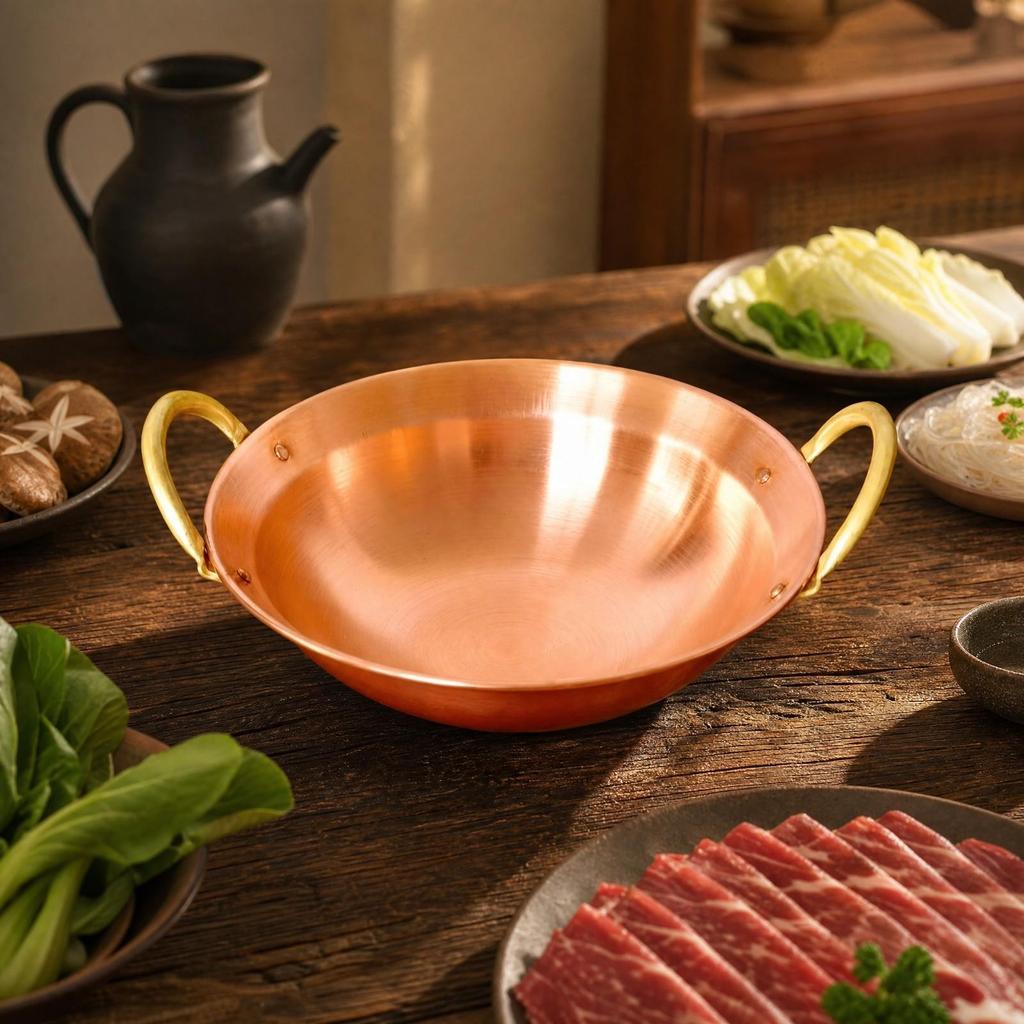 Rust-Resistant Stovetop Pot with Copper Base Food-Grade Round Stainless