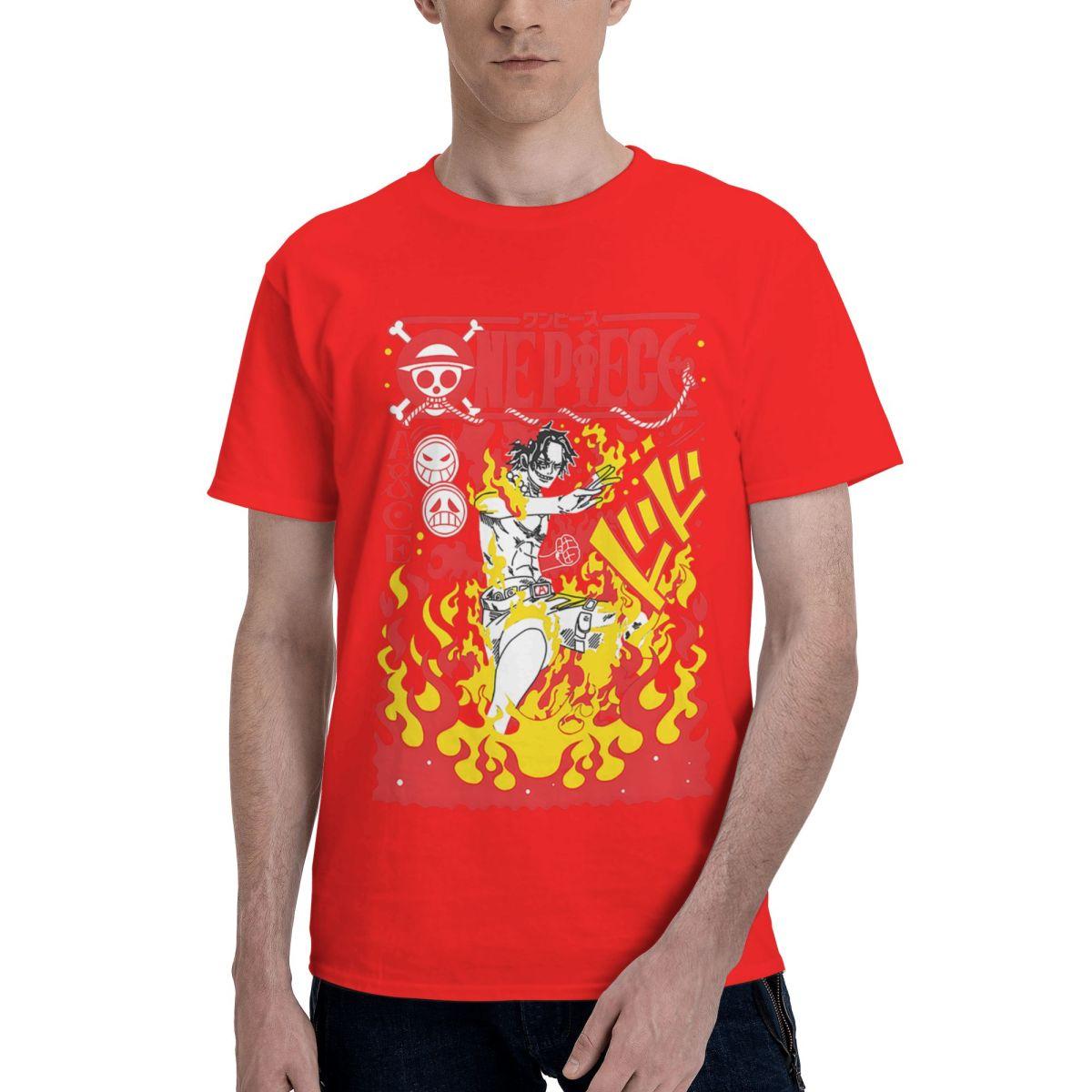 

Portgas D Ace Monkey D Luffy 100 Cotton Casual Breathable Confortable Tshirt New Gifts And TShirts Man Clothes S