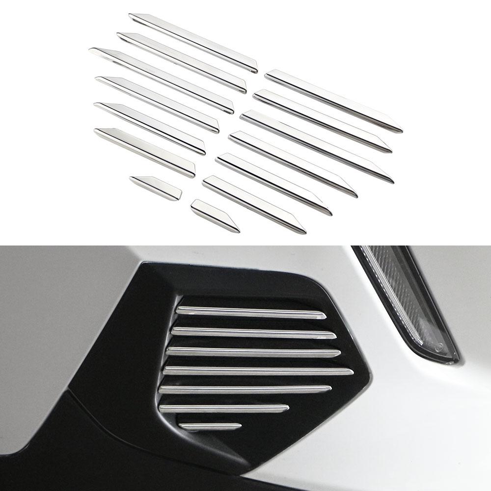 For Peugeot 2008 2019-2023 E2008 2020-2022 Stainless Fog Light Lamp Cover Trim Sitcker Grille Decorative Strips Car Accessories