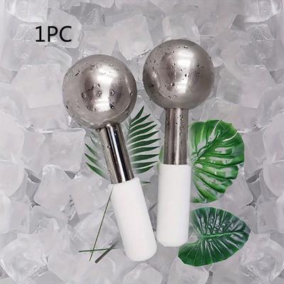 1PC Facial Ice Globes Cold Stainless Steel Facial Roller Skin Beauty Spa Cooling Globe Massage Ball Face Care Freeze Stick,Face Massage Tool