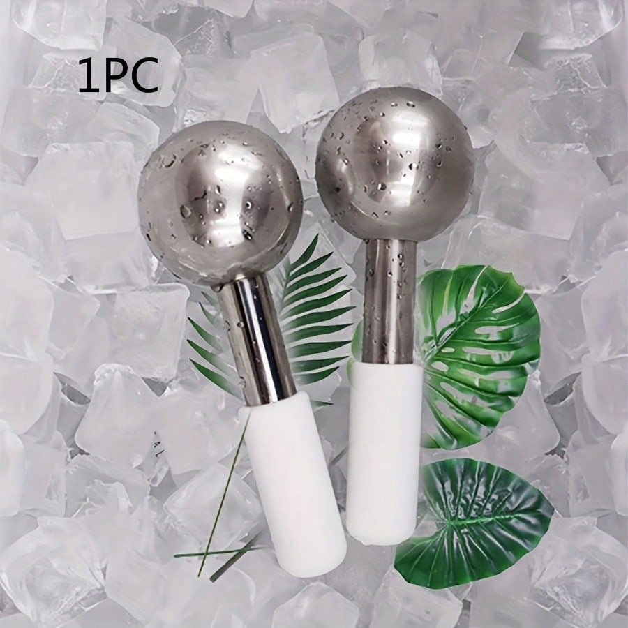 1PC Facial Ice Globes Cold Stainless Steel Facial Roller Skin Beauty Spa Cooling Globe Massage Ball Face Care Freeze Stick,Face Massage Tool