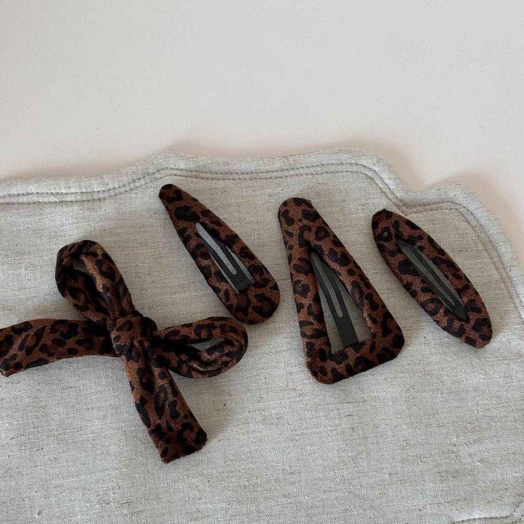Retro spinka do włosów w panterkę - Spinka do włosów dla kobiet na grzywkę i boczna spinka