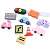 Flat Back Resin Traffic Signs Light Car Bicycle Motorcycle Cabochon Doll House Kids Playing Toys Scrapbooking Supplier